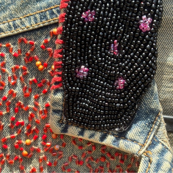 Vintage Antica Sartoria Women’s Denim Jacket Embroidered Unique See Desc!) - Picture 11 of 15